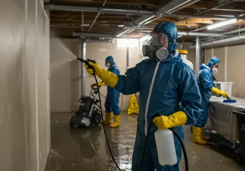 Basement Sanitization and Antimicrobial Treatment process in Woodmere, LA